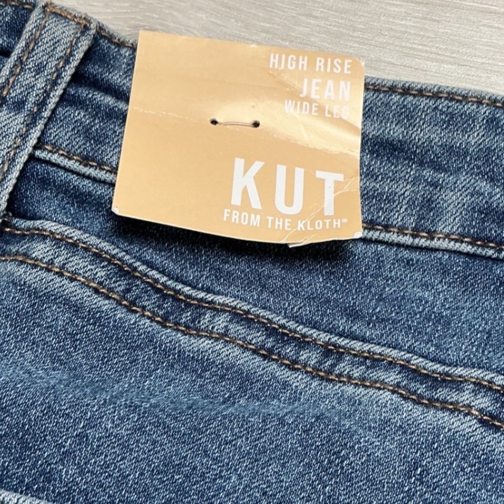 Kut from the Kloth Sienna High Rise Wide Leg Jeans Blue 18W New With Tags - Picture 6 of 9
